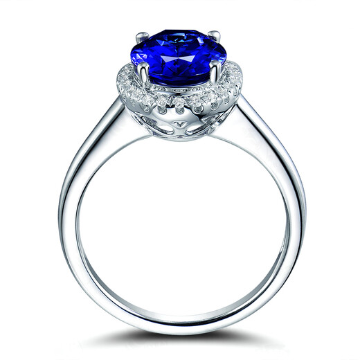 Millais Jewelry Tanzanite Ring 18k gold set with diamond oval tanzanite blue gemstone women's ring for birthday gift 3.21 carats 5A grade ring size can be customized