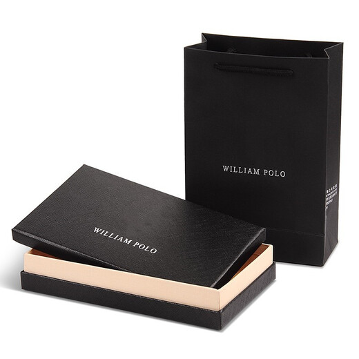 Kaiser Paul Williampolo Herren Kurzer Brieftasche echtes Leder Multifunktionaler Reißverschluss Kopfschicht Cowhide Wallet Herren-Kartenbeutel Schwarz
