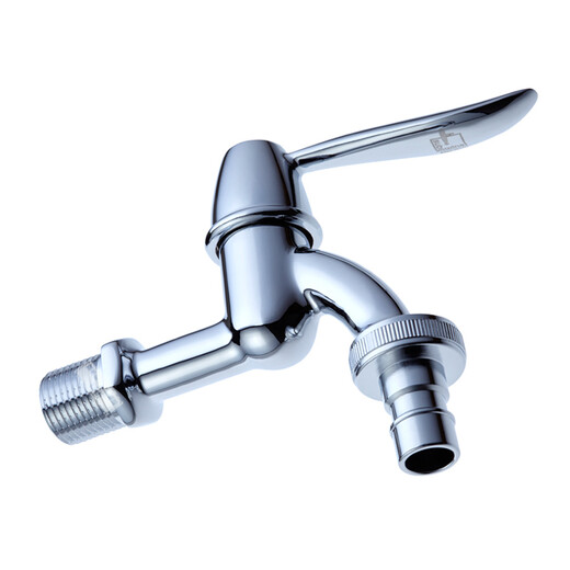 U -Boot Waschmaschine Wasserhahn Waschmaschine Einer kaltes Wasserhahn Kupfermaterial Chrom glänzend 4/6 Punkte Universal L701X