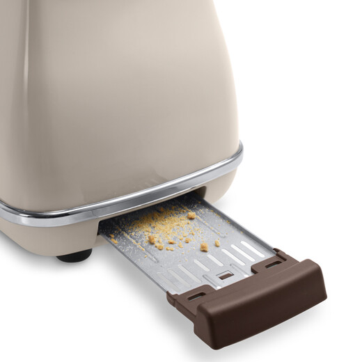 Delonghi CTO2003.VBG toaster icona retro breakfast series 2-slice home bread machine cream white