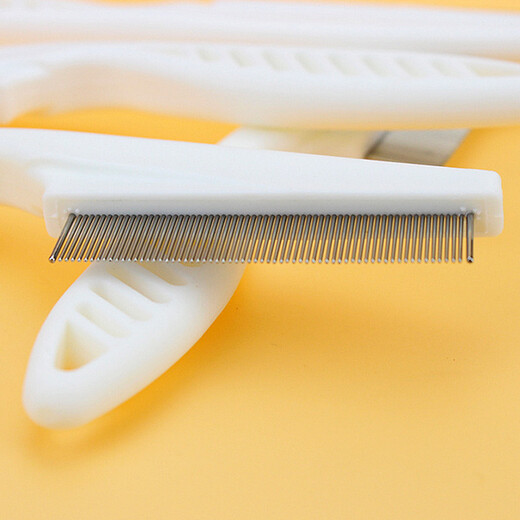 Mibeimeng flea comb for pets, dogs and cats, dense-tooth fluffy beauty comb for long-haired cats, removes floating hair and removes lice, flea comb (14CM 4CM), one size fits all