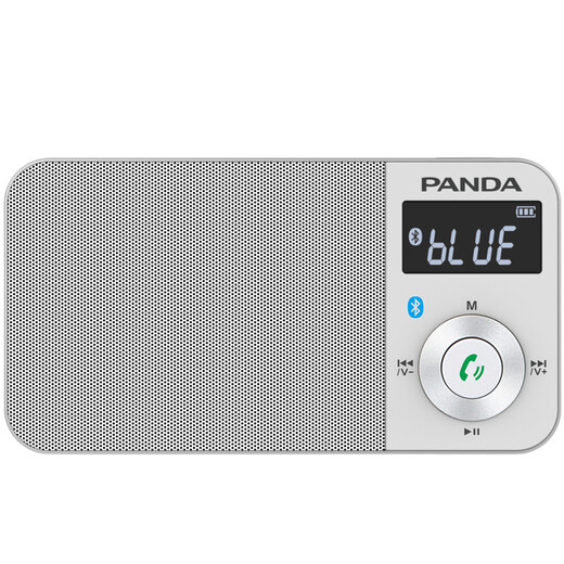 PANDA (PANDA) 6210 Type de charge radio pour personnes âgées, carte rechargeable Mini Pocket Bluetooth en haut-parleur TF Carte Lithium Battery People Radio Semiconductor White + [Chargeur USB + Carte 8G]