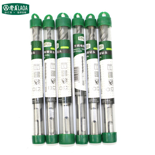 LAOA (LAOA) electric hammer drill bit, two pits and two grooves, impact drill bit, square shank electric hammer drill bit, concrete extended wall drill, round shank 12*350mm single LA161235-R