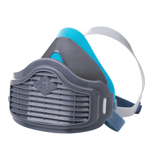Tangfeng Silicone Masque à poussière industrielle Goute de poussière Décoration de charbon Mine Bois Profession professionnelle Protection de travail Nettoyage Masque Masque Protection de poussière Masque Masque Labour Masque 1502 Masque en silicone blanc + 20 morceaux de Coton de filtre KN95