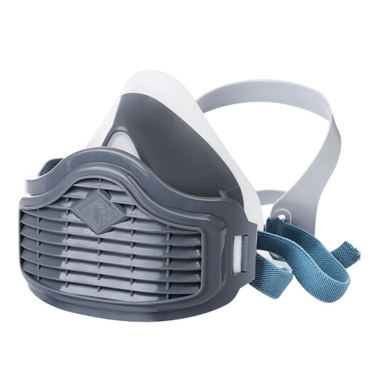 Tangfeng Silicone Masque à poussière industrielle Goute de poussière Décoration de charbon Mine Bois Profession professionnelle Protection de travail Nettoyage Masque Masque Protection de poussière Masque Masque Labour Masque 1502 Masque en silicone blanc + 20 morceaux de Coton de filtre KN95