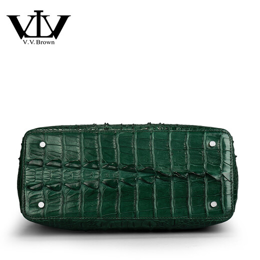 V.V.Brown New Genuine Crocodile Leather Women's Bag Handbag Fashion Genuine Leather Large Capacity Shoulder Bag Crossbody Bag Banquet Bag Gift Black