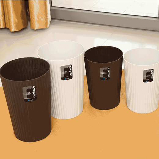 Asvel Japaner Asvel Wohnzimmer Müll kann moderne leichte Luxus -Heimschlafzimmerküche kreative einfache Größe Unbedeckter Korb 6218 Brown 6l