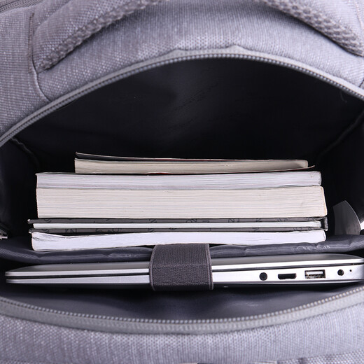 AOKING Backpack Backpack Casual Fashion Water-Repellent Computer Bag 15.6-inch School Bag FN77176 Gray