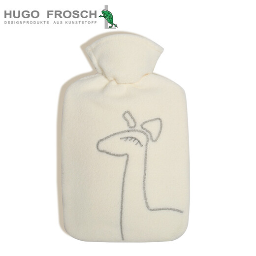 Hugo Frosch German Импортированная Alpaca Velvet Cloted Jacket, заполненная водой мешок с горячей водой, рука теплое сокровище взрывоопасное и Scald-защищенная ПВХ мешок с водой 1.8 л милый рис из альпака белый