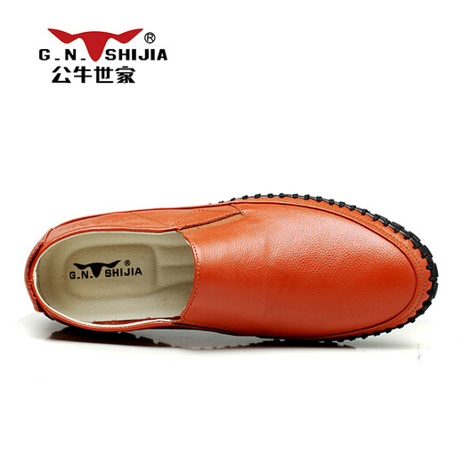 Bull Shijia G.N.Shi Jia casual shoes men's slip-on cowhide leather shoes men 888278 brown 44