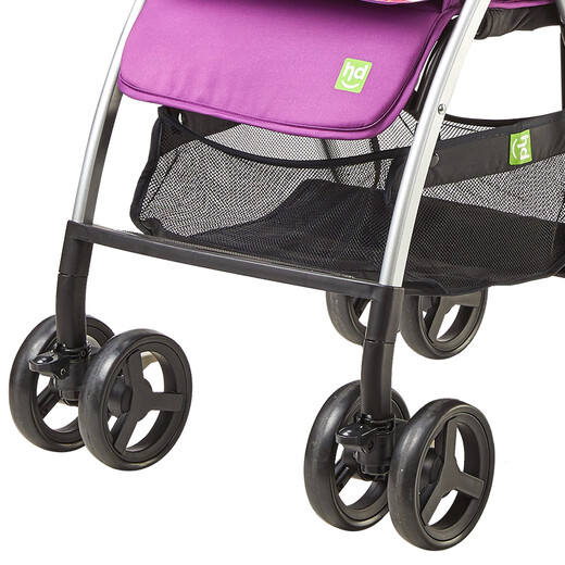 [90% neuf] La poussette HD Xiaolong Habi peut s'asseoir, couché, légèrement plié, debout, absorbant les chocs, paysage élevé, les bébés enfants peuvent remplacer le chariot à deux voies Purple LC508-T826