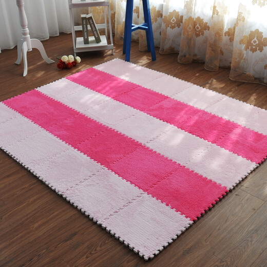 Zhonghong foam puzzle carpet covers the whole tatami bedroom, children's game blanket, suede splicing carpet, EVA can be cut and customized, princess large area single piece, rose red 31*31CM, small piece, single color