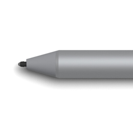 Microsoft SurfacePen original touch stylus bright platinum 4096 level pressure-sensitive tilt-sensitive eraser button replaceable battery-powered magnet adsorption