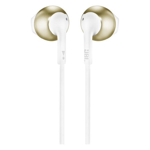 JBL T205 semi-in-ear headphones TUNE205 headphones wired sports headphones Universal for Apple and Android systems Double 11 shopping recommendations Champagne gold