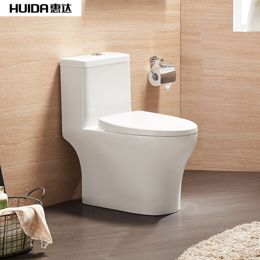 XMSJ Hui Luz de la familia Flushing Ondinary One-Piece Toiling Baño Siphón Gran Impulso Anti-Odor Asiento 6189 Desmontaje Distancia de la cubierta de la cubierta 350