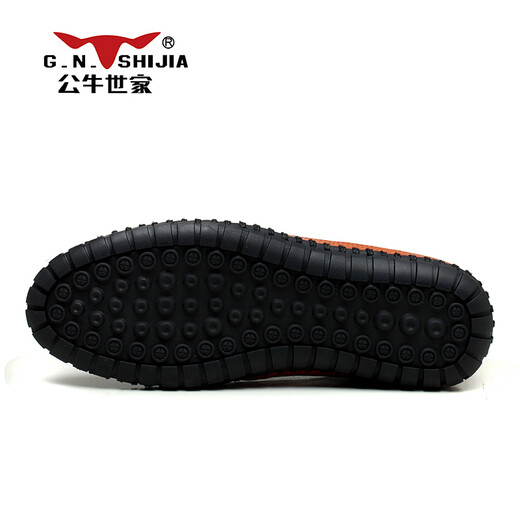 Bull Shijia G.N.Shi Jia casual shoes men's slip-on cowhide leather shoes men 888278 brown 44