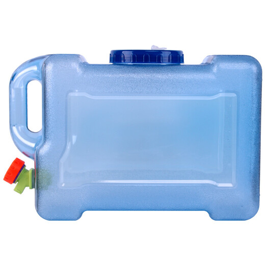 Baijie pure water bucket outdoor bucket with faucet large diameter water storage bucket self-driving tour portable outdoor drinking water bucket square style 12L (with faucet)