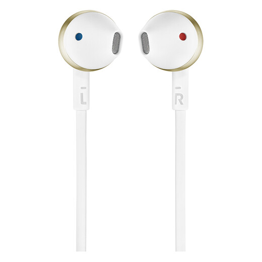 JBL T205 semi-in-ear headphones TUNE205 headphones wired sports headphones Universal for Apple and Android systems Double 11 shopping recommendations Champagne gold
