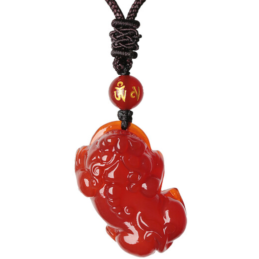 Ciling Pavilion red agate Pixiu pendant Pichu Pixiu jewelry pendant necklace animal year gift men and women amulet pendant