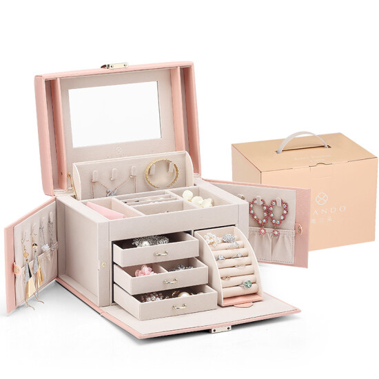 Weilando Vlando Jewelry Box Gift Box Wooden European Style Makeup