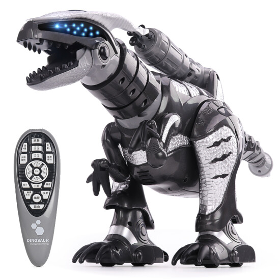 black and white remote control dinosaur