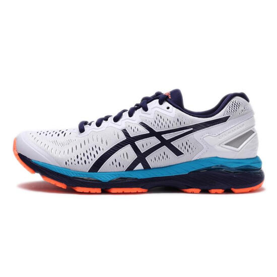 Asics Asics Gel Kayano 23 Men S Motion Buffer Stable Run Shoes T646n 0149 White Blue Orange