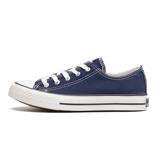 dark blue canvas shoes