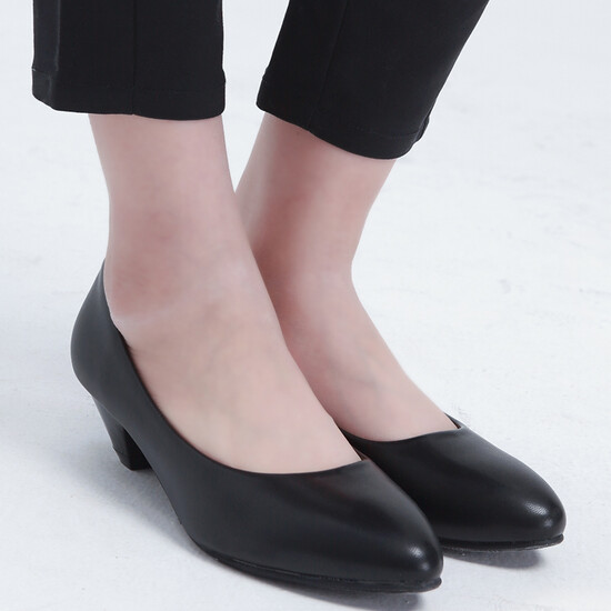 black leather womens shoes for work