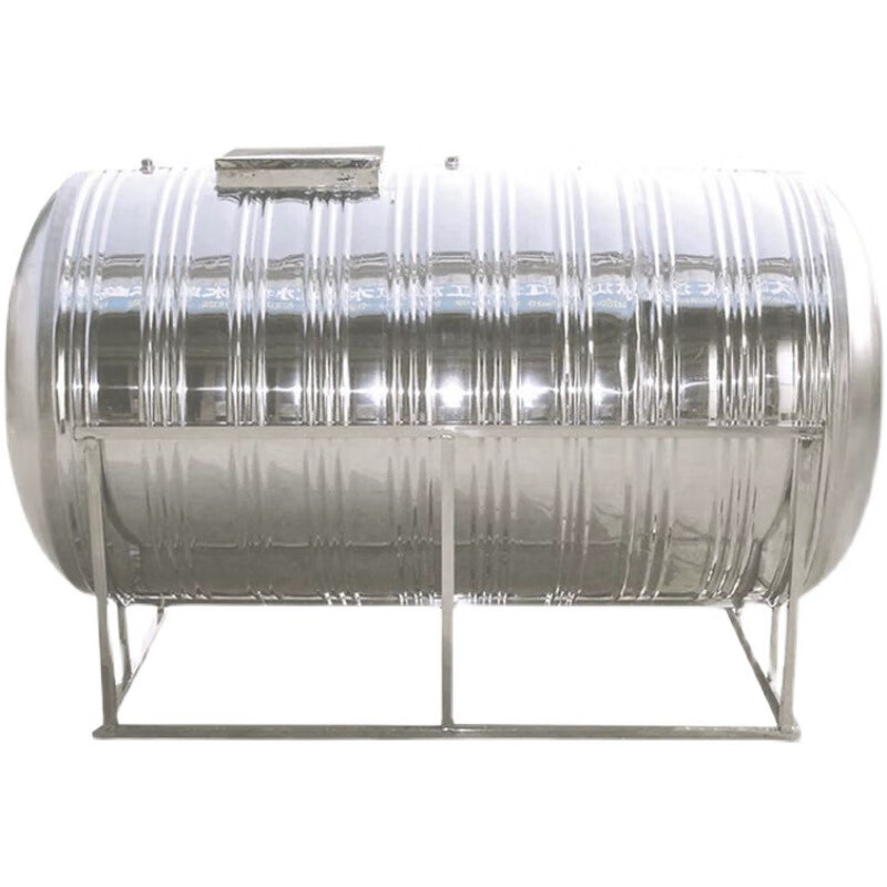 Short cloud 304 stainless steel water tank horizontal water storage tank water tower home flat thickened solar roof kitchen water storage bucket 0.75 ton extra thick vertical water tank with shelf