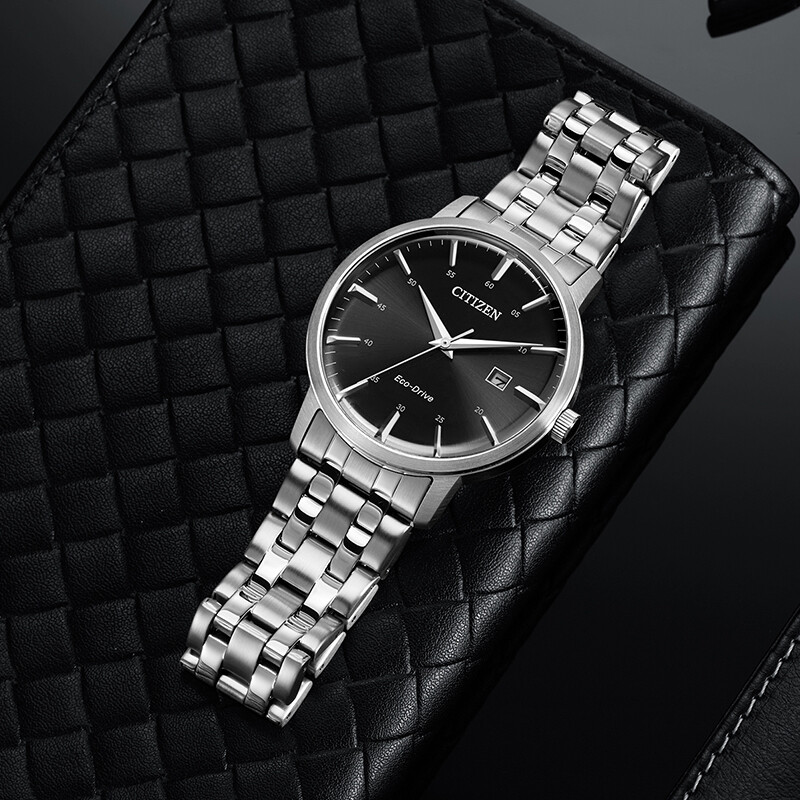 Citizen (CITIZEN) watch men's light kinetic energy Japanese and Korean watch Japanese display black plate steel belt student Christmas gift BM7460-88E