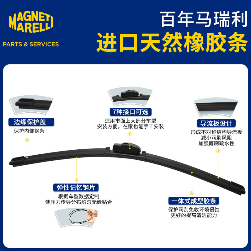 MAGNETI MARELLI Shuyang series wipers/wiper blades are suitable for Audi A4/A4L/A5/Q5/Q5L/S5/Q3/RS5/Lingdu