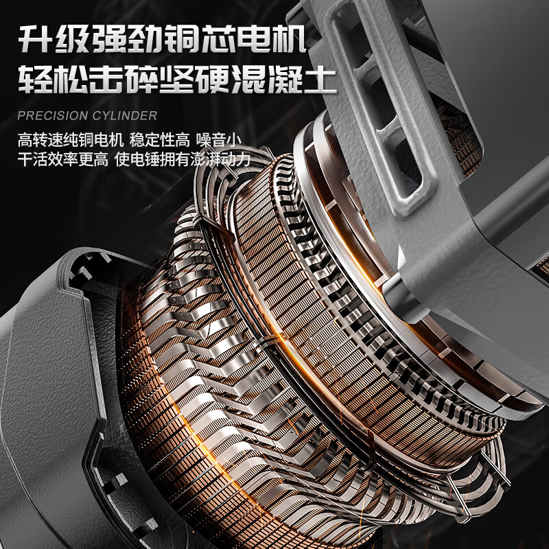 OLED Electric Hammer Impact Drill for Concrete Electric Pickaxe Drill Three-use Safety Clutch Multifunctional Concrete Electric Hammer Industrial Grade