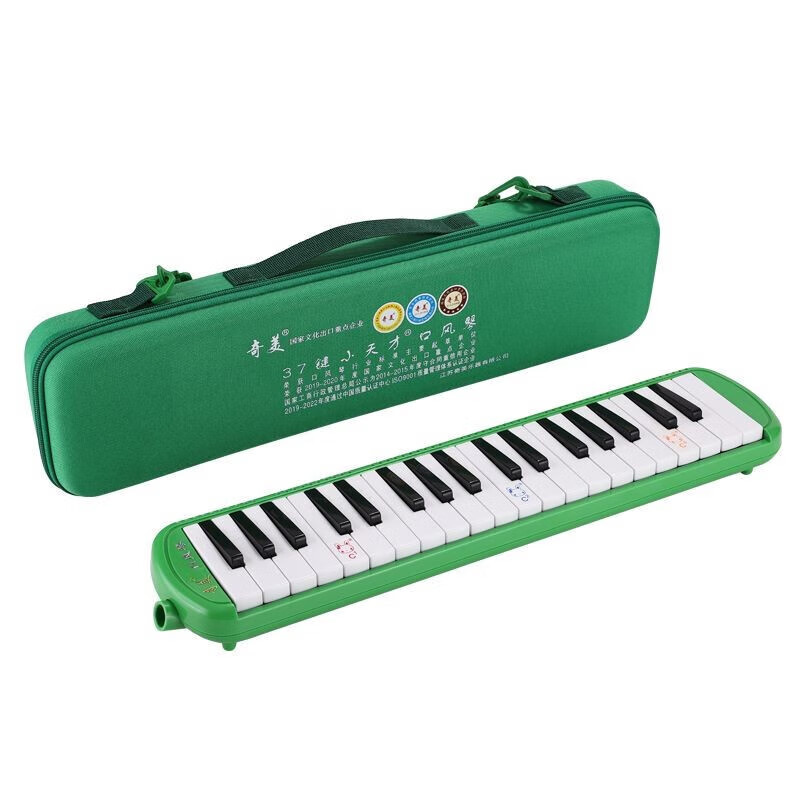 Chimei harmonium children's primary school teaching harmonium 37-key green little genius QM37A (hard bag)