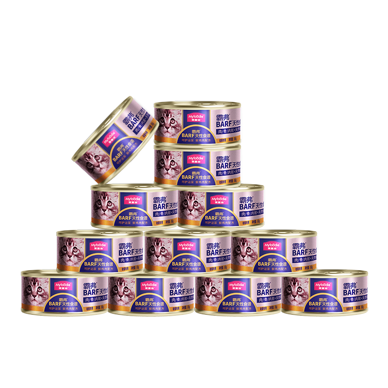 McFoody cat canned barf Bafu staple cat canned wet food kitten milk cake care for urinary tract fresh chicken 85g*12 cans