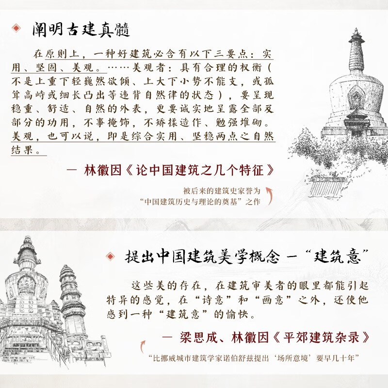 Lin Huiyin talks about ancient architecture. Hand-painted illustrated version. More than 50 hand-drawn drawings. Follow architect Lin Huiyin to appreciate the beauty of ancient Chinese architecture. An introduction to ancient Chinese architecture.