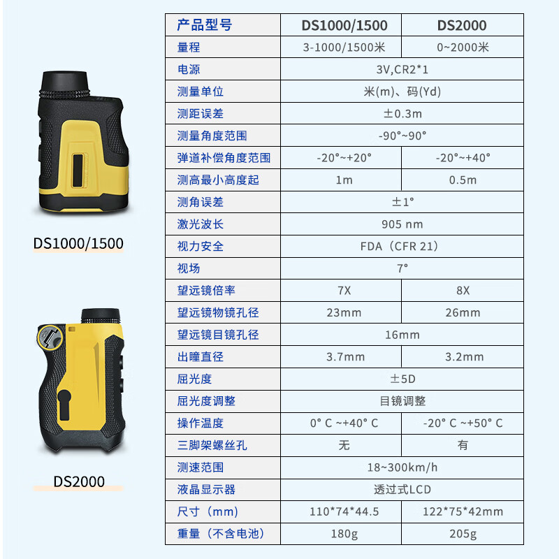 Jinheyuan ranging telescope high-precision golf outdoor telescope rangefinder professional height measurement speed measurement angle measurement machine range 3-1500 meters