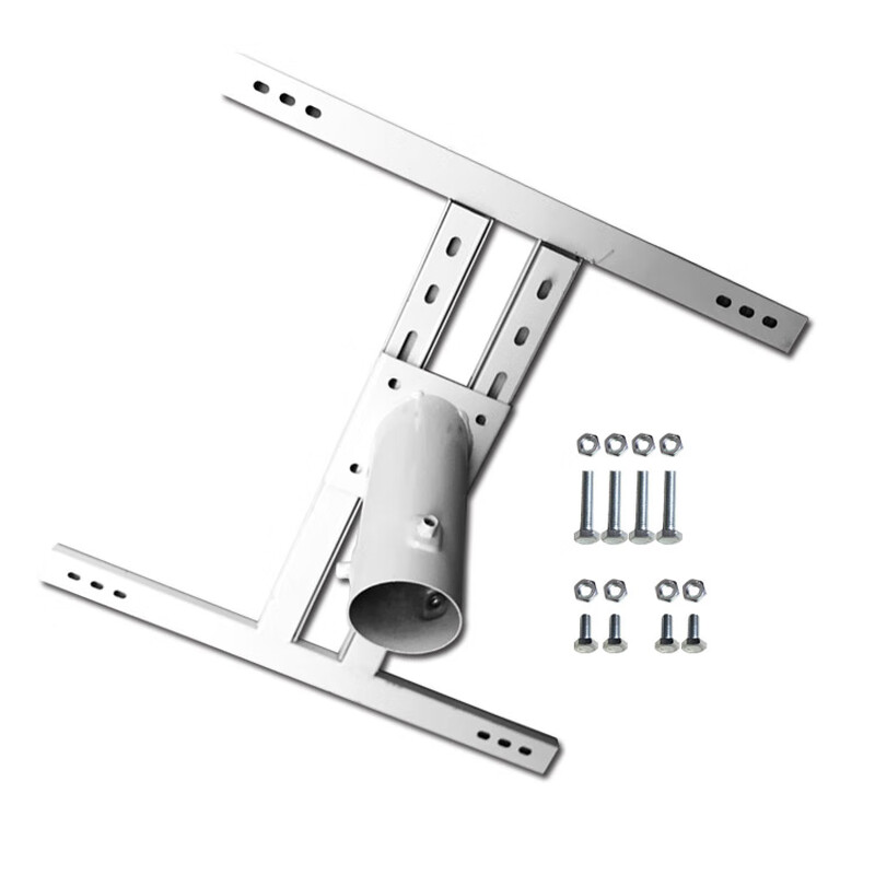 Customized solar street light bracket sleeve photovoltaic panel 50W-100W adjustable engineering street light battery box fixing accessories Reinforced 80 sleeve solar panel bracket with screws