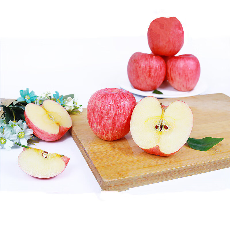 Jingmi Luochuan Apple Red Fuji Fresh Fruit New Fruit Gift Box Net Weight 8.6 Jin Single Fruit 200g Origin Head Straight Hair