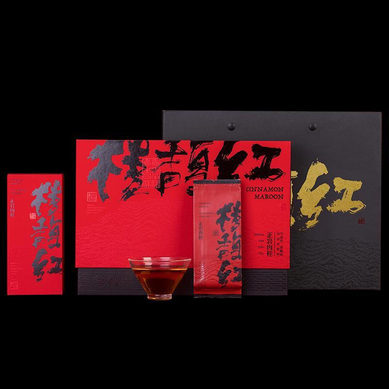 Zewu Guifu Red Wuyi Rock Tea Zhengyan Fruity Cinnamon National Style National Trend Gift Box 51g Holiday Souvenirs for Elders