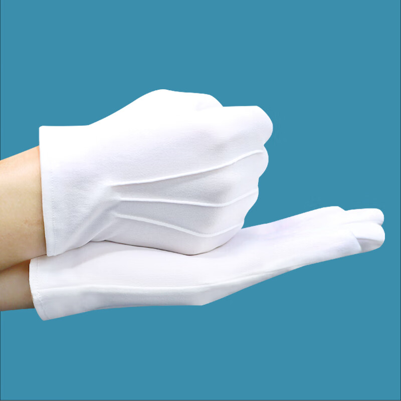 Xinyue Changhui Labor Protection Gloves White Gloves Thin Etiquette Gloves Wenwan Gloves Equestrian/Preview Gloves Men and Women/No Snaps 5 Pairs F31009