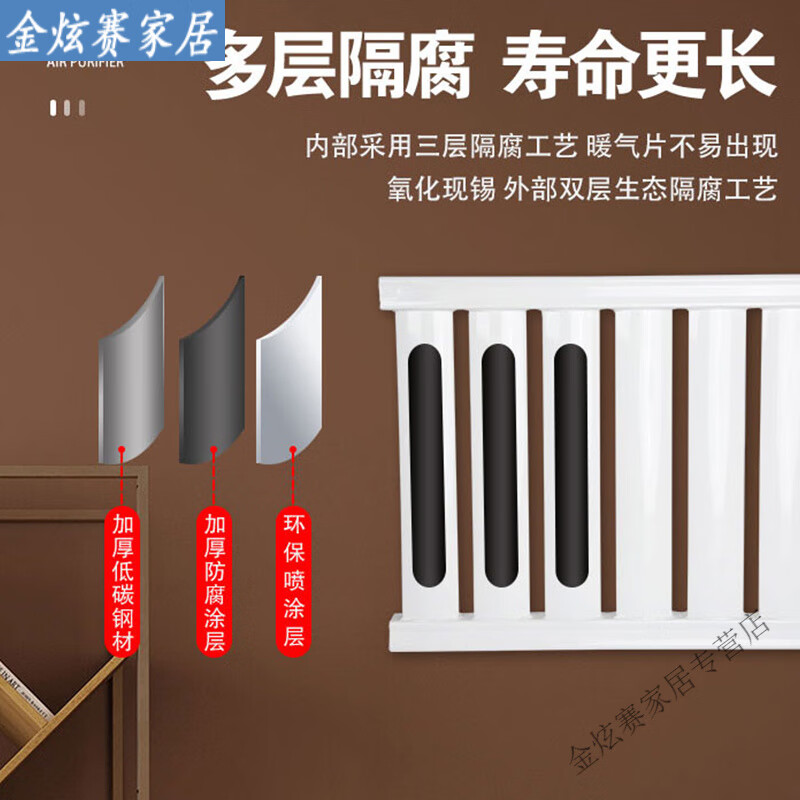 Miaopule is exclusive to the northern region. Factory direct sales customized old-fashioned cast iron radiator household wall-mounted radiator horizontal center distance 500 (22 columns) heat dissipation 20-21 square meters