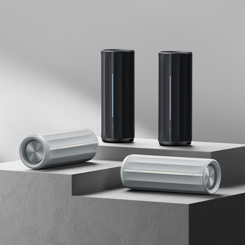 Xiaomi (MI) Xiaomi Bluetooth Speaker Outdoor Hi-Fi Speaker Acoustic Small Steel Cannon Xiaomi ThePaper Zhilian Waterproof and Dustproof Camping NFC Speaker Star Gray