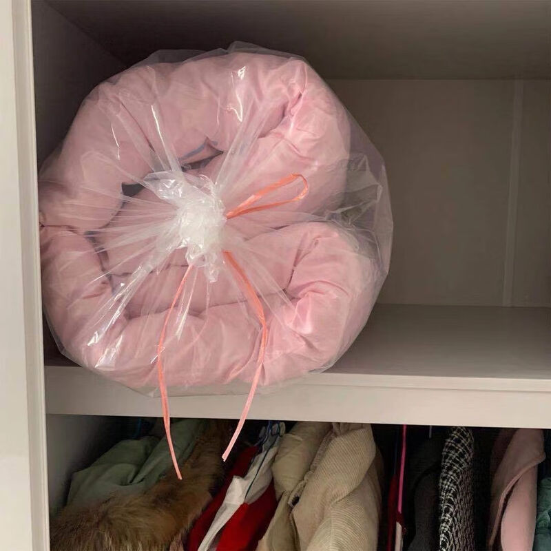 Quilt bag, quilt packing bag, transparent dust-proof storage bag, extra-large moisture-proof plastic organizing and moving bag 90*120 (suitable for double quilt), home use (10 thick)