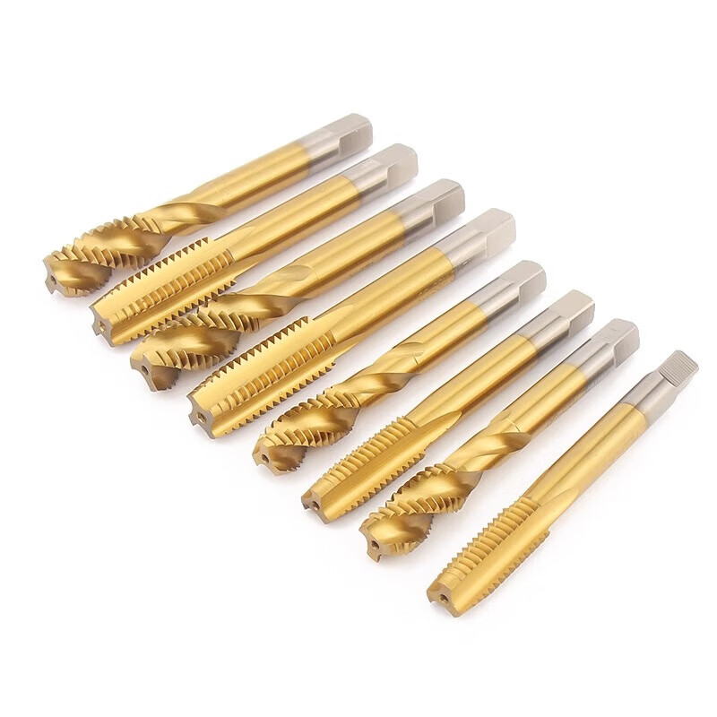 Gold super straight flute screw machine with cobalt threaded stainless steel special tap machine tapping drill bit m2m3m4m5m6m8 straight flute tap M4*0.7 (cobalt-containing titanium plating)