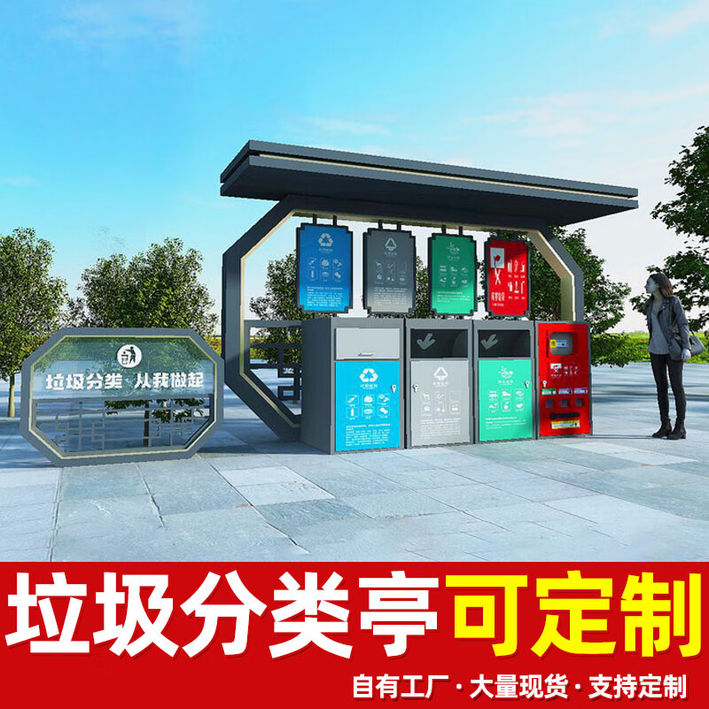 Suoling Customized Garbage Sorting Kiosk Urban Outdoor Garbage Room Sorting Box Factory Direct Sales Community Garbage Sorting Station Customized Garbage Sorting Kiosk-Intentional Money