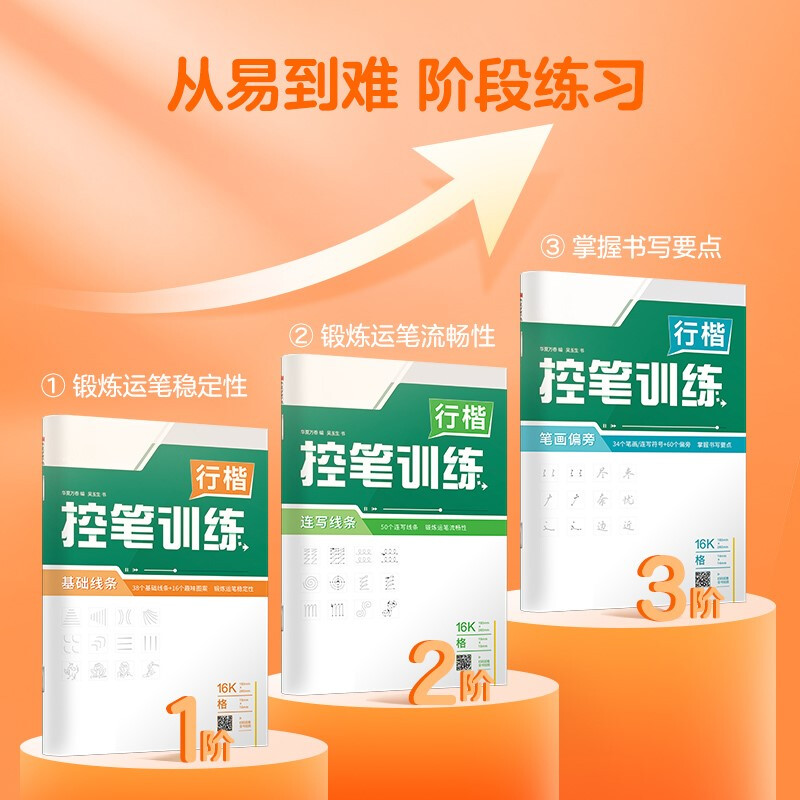 Huaxia Wanjuan pen control training copybook student hard pen calligraphy dot matrix control pen tracing red fountain pen copybook adult primary special practice regular script copybook Wu Yusheng basic line copying practice book