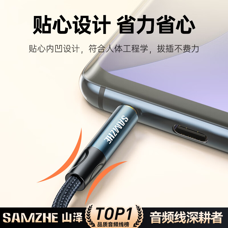 Shanze 3.5mm audio cable, male to bus car audio AUX audio connection cable, computer laptop headset headset car amplifier cable 1.5 meters YPM015