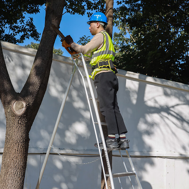 Zhongchuang aluminum alloy ladder orchard ladder tripod ladder orchard picking ladder garden work ladder garden fruit tree pruning 98011 (11-step ladder height 3.3m)