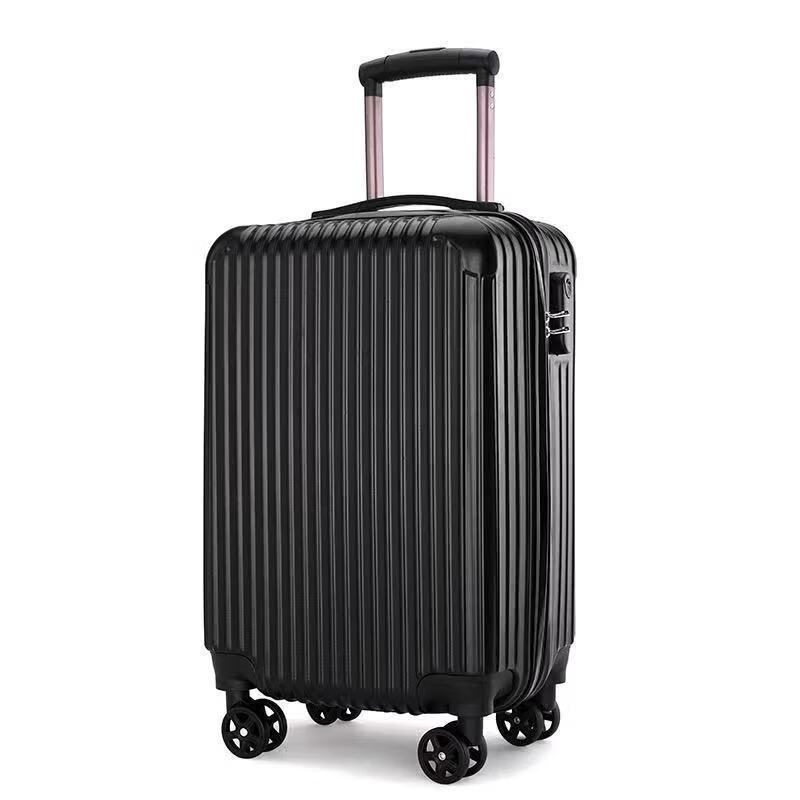 20 suitcases for men and women, college and high school students, universal wheel boarding suitcase, short trip, business trip, password zipper, black zipper, 20 inches
