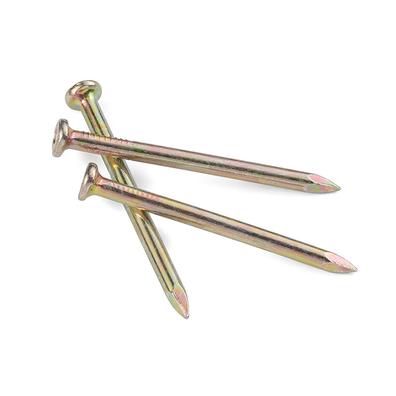 Jinggong Cement Nails Steel Nails Cement Wall Nails Brick Wall Nails Concrete Nails Special Steel Nails High Strength Iron Nails 70mm Colored Zinc (A box of 400g, about 48 pieces)